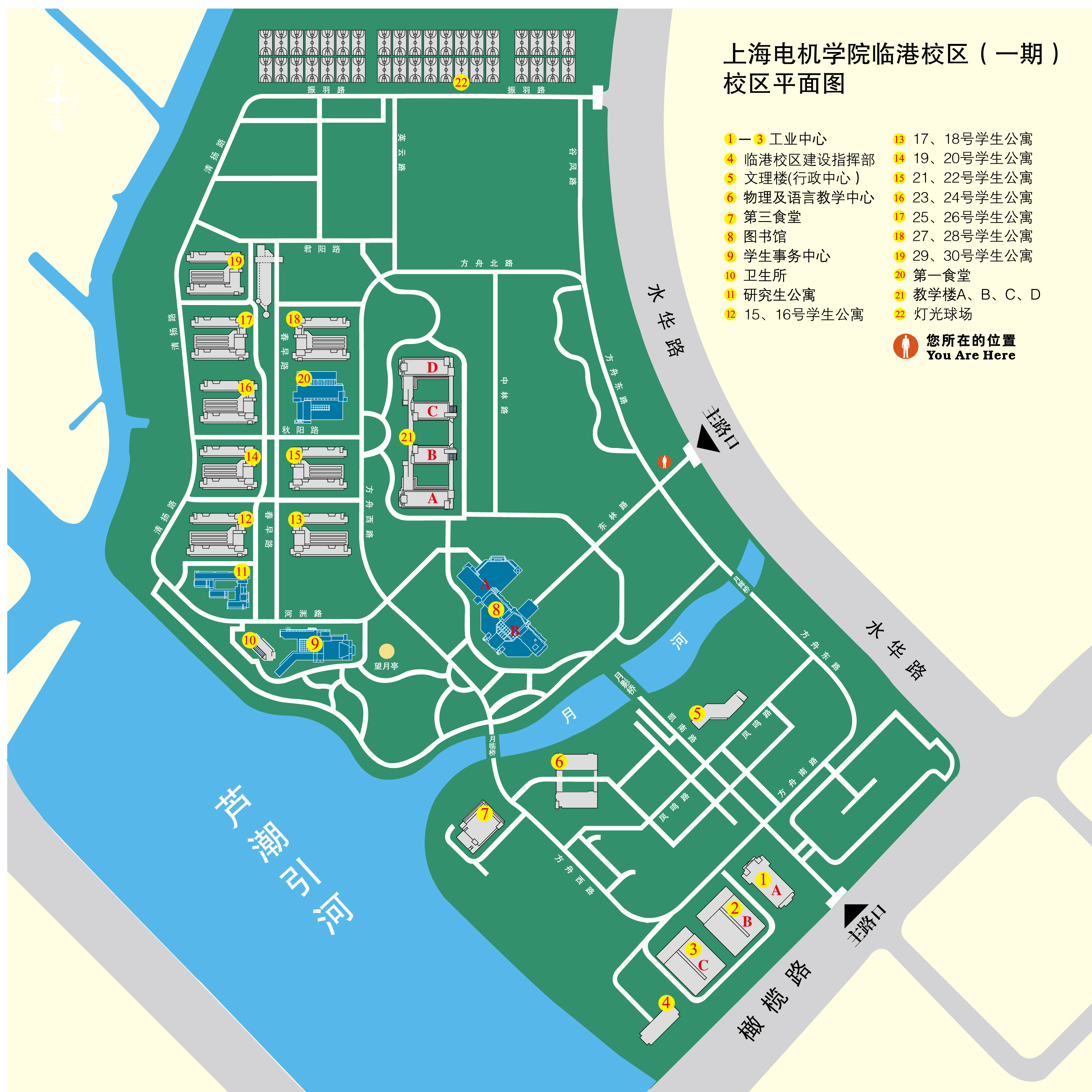 上海电机学院临港小区平面地图